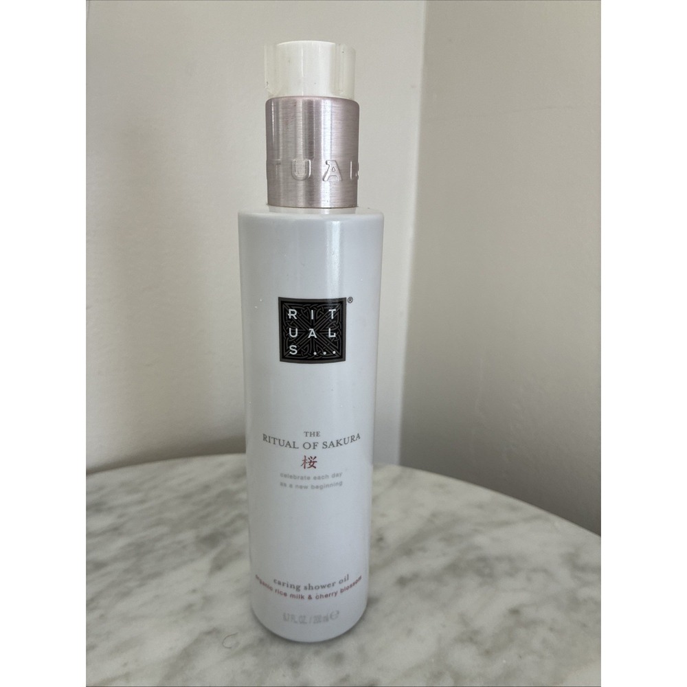 Rituals of Sakura Caring Shower Oil 6.7 oz. Rice Milk And Cherry Blossom